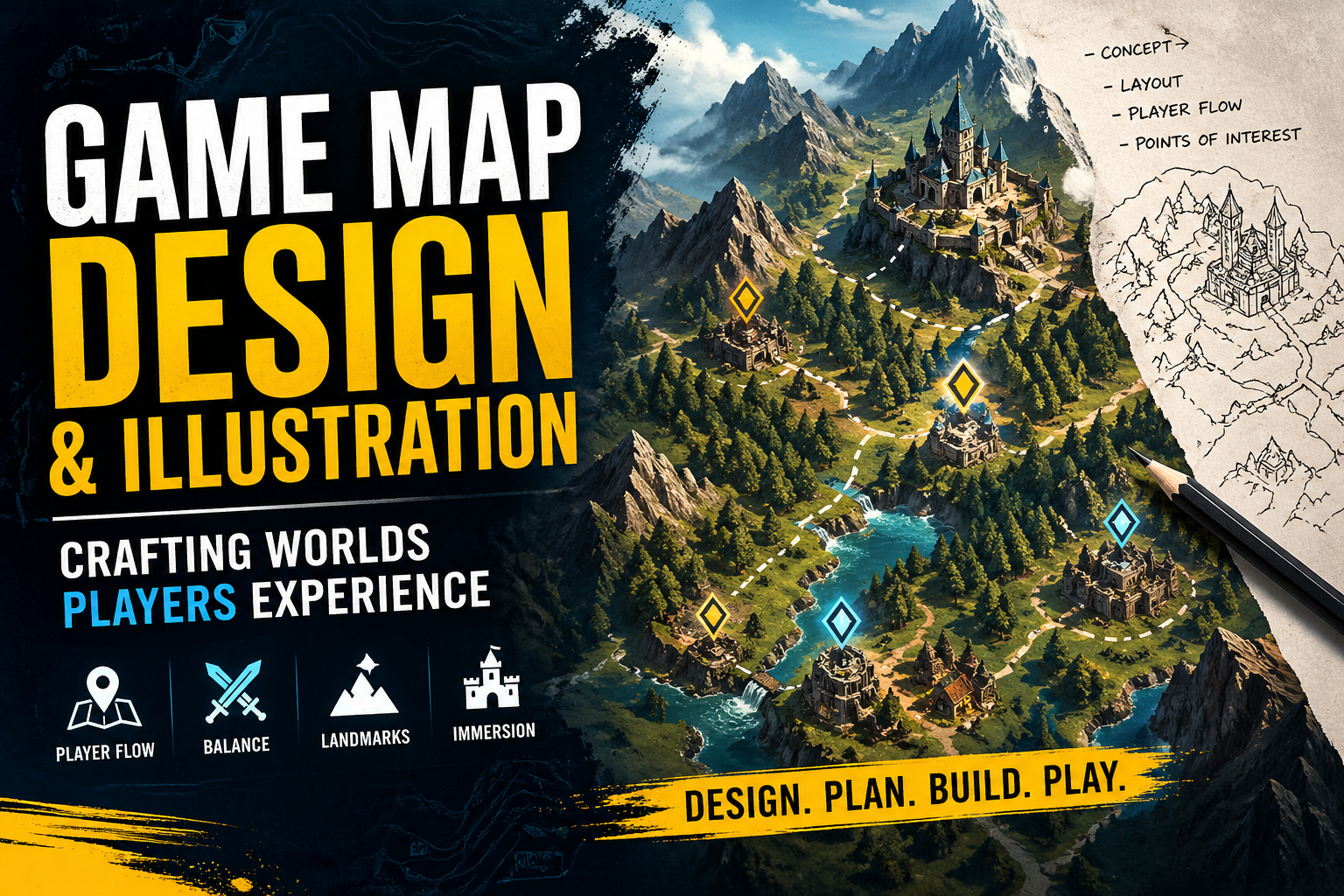 Game Map Design & Illustration: Crafting Worlds Players Experience